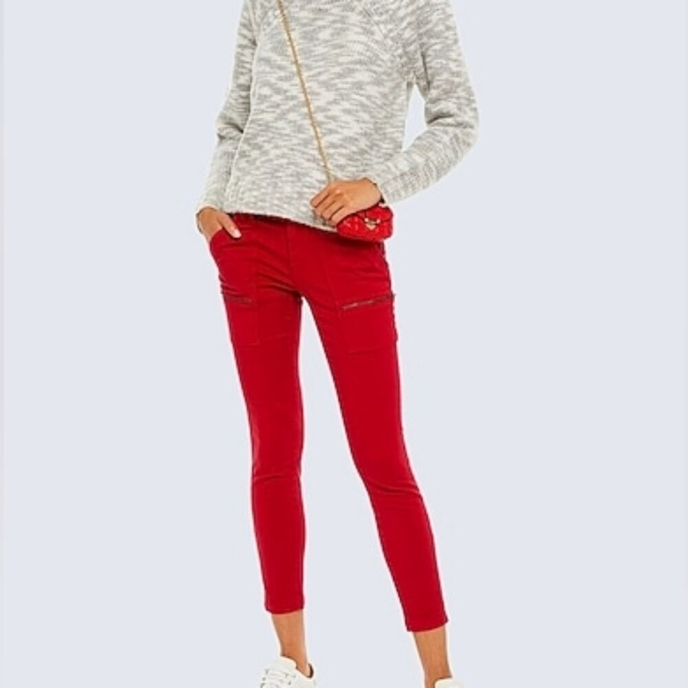 Joie Bright Red Ankle Jeans